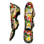Vegan Fruits And Vegetables Print Muay Thai Shin Guard