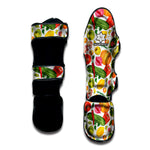 Vegan Fruits And Vegetables Print Muay Thai Shin Guard
