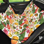 Vegan Fruits And Vegetables Print Pet Car Back Seat Cover