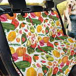 Vegan Fruits And Vegetables Print Pet Car Back Seat Cover