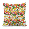 Vegan Fruits And Vegetables Print Pillow Cover