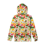Vegan Fruits And Vegetables Print Pullover Hoodie