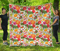 Vegan Fruits And Vegetables Print Quilt