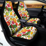 Vegan Fruits And Vegetables Print Universal Fit Car Seat Covers
