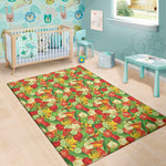 Vegan Pattern Print Area Rug