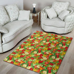 Vegan Pattern Print Area Rug