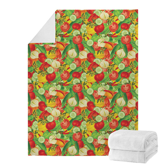Vegan Pattern Print Blanket
