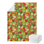 Vegan Pattern Print Blanket