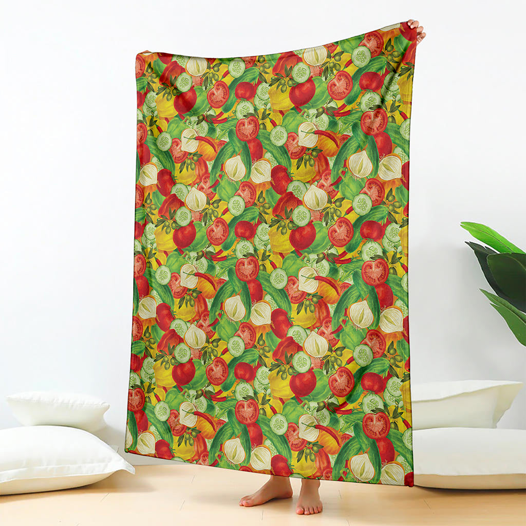 Vegan Pattern Print Blanket