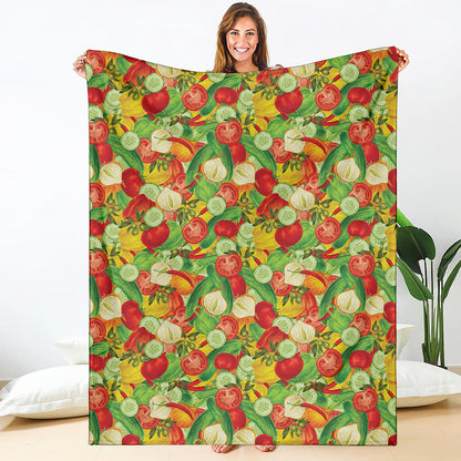 Vegan Pattern Print Blanket