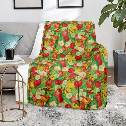 Vegan Pattern Print Blanket