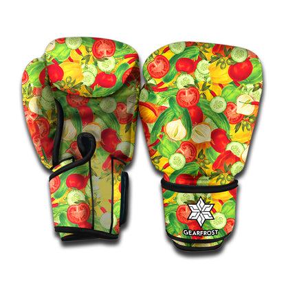 Vegan Pattern Print Boxing Gloves