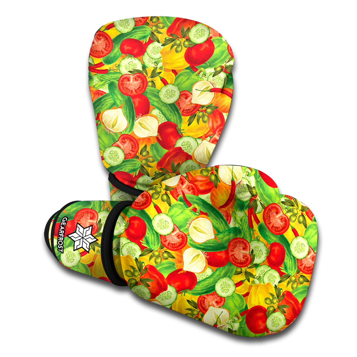 Vegan Pattern Print Boxing Gloves