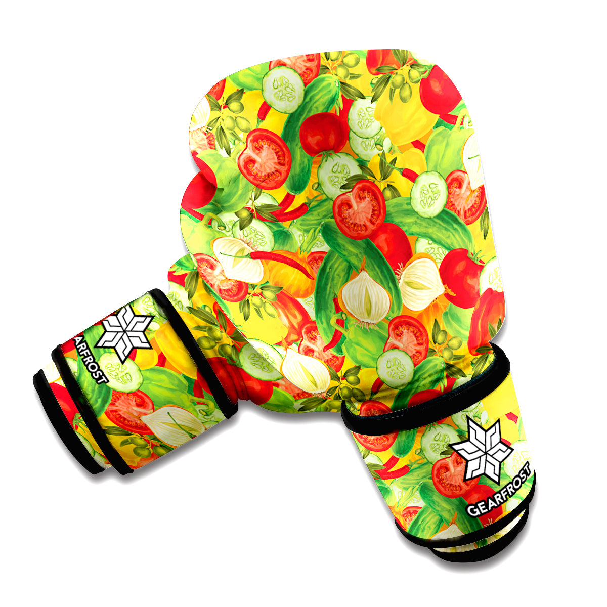 Vegan Pattern Print Boxing Gloves
