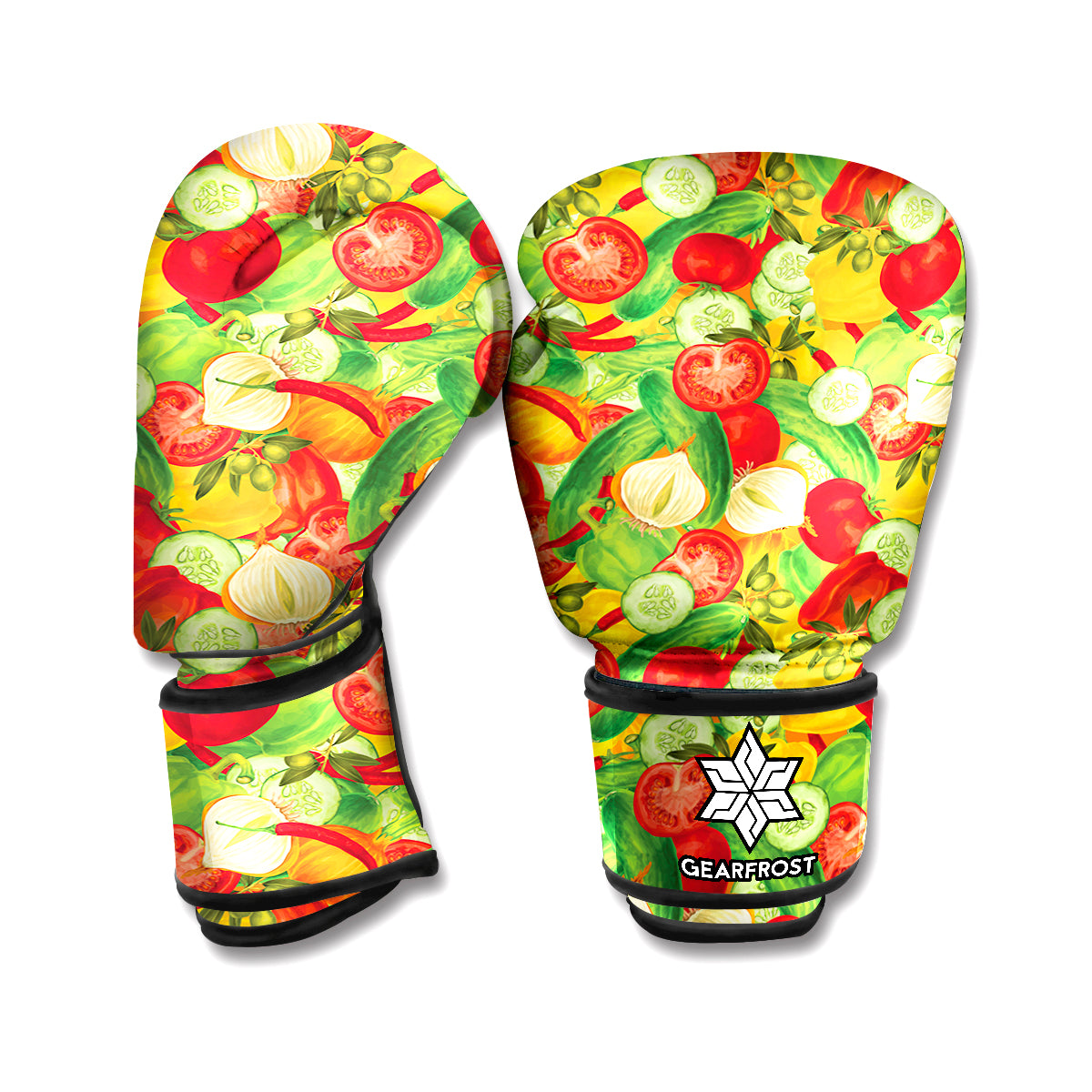 Vegan Pattern Print Boxing Gloves