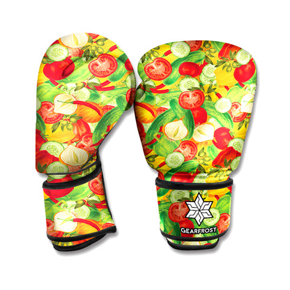 Vegan Pattern Print Boxing Gloves