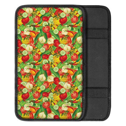 Vegan Pattern Print Car Center Console Cover