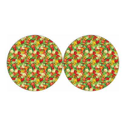 Vegan Pattern Print Car Coasters