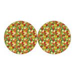 Vegan Pattern Print Car Coasters