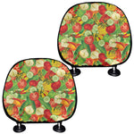 Vegan Pattern Print Car Headrest Covers