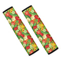 Vegan Pattern Print Car Seat Belt Covers
