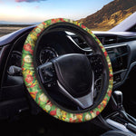 Vegan Pattern Print Car Steering Wheel Cover