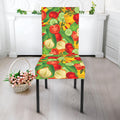 Vegan Pattern Print Dining Chair Slipcover