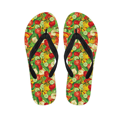 Vegan Pattern Print Flip Flops