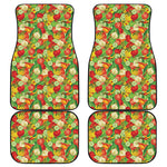 Vegan Pattern Print Front and Back Car Floor Mats