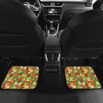 Vegan Pattern Print Front and Back Car Floor Mats