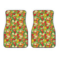 Vegan Pattern Print Front Car Floor Mats
