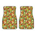 Vegan Pattern Print Front Car Floor Mats