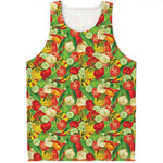Vegan Pattern Print Men's Tank Top