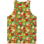 Vegan Pattern Print Men's Tank Top