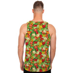 Vegan Pattern Print Men's Tank Top