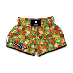 Vegan Pattern Print Muay Thai Boxing Shorts