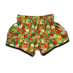 Vegan Pattern Print Muay Thai Boxing Shorts