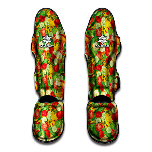 Vegan Pattern Print Muay Thai Shin Guard
