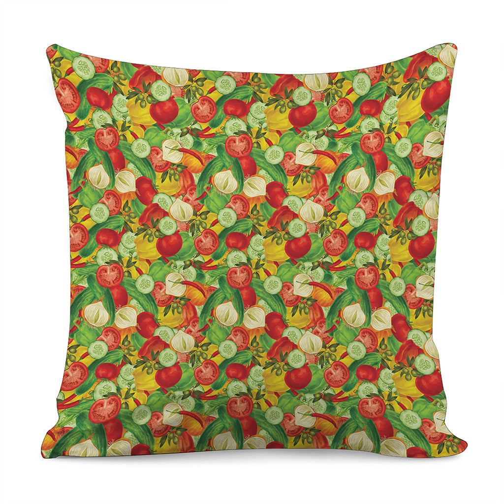 Vegan Pattern Print Pillow Cover