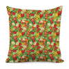 Vegan Pattern Print Pillow Cover