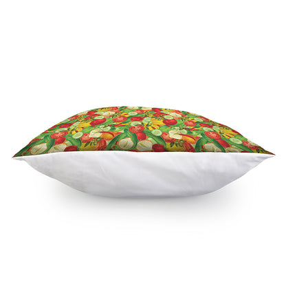 Vegan Pattern Print Pillow Cover