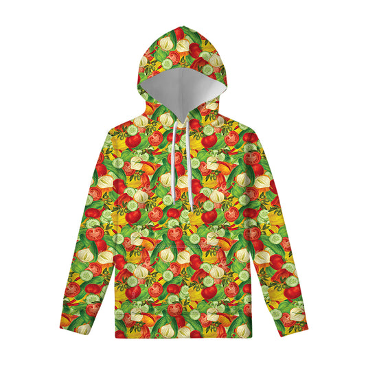Vegan Pattern Print Pullover Hoodie