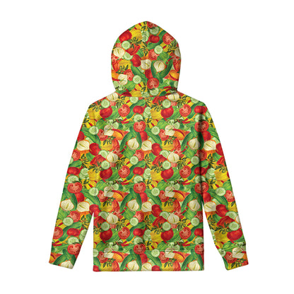 Vegan Pattern Print Pullover Hoodie