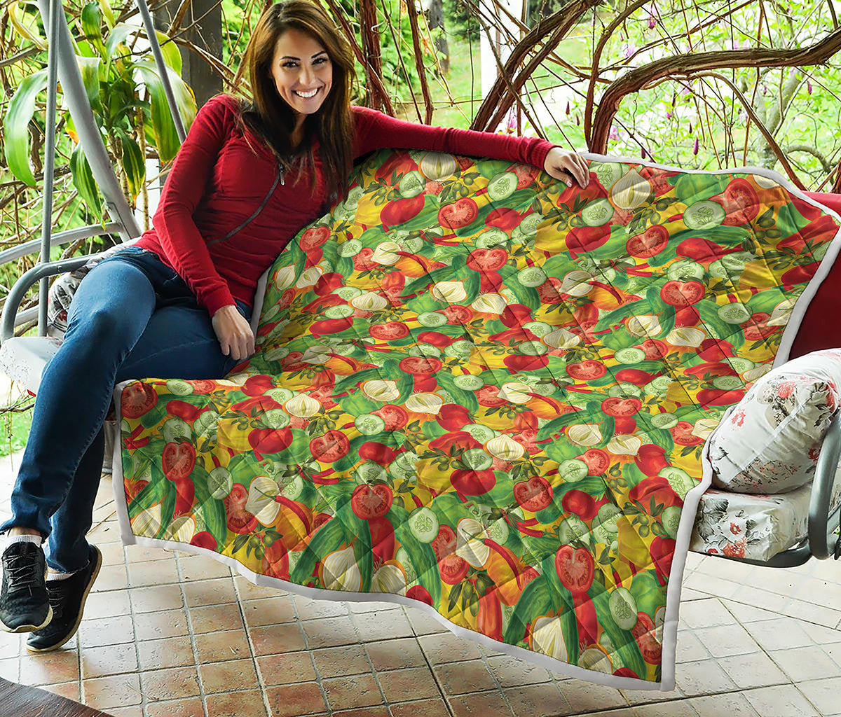 Vegan Pattern Print Quilt