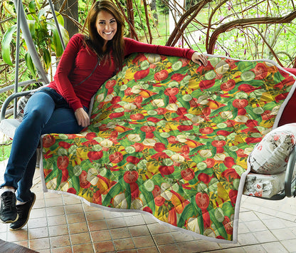 Vegan Pattern Print Quilt