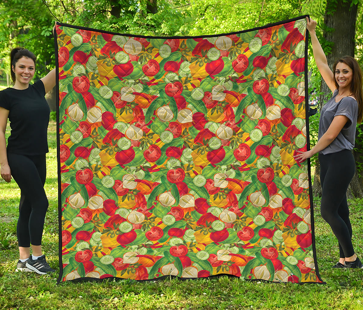 Vegan Pattern Print Quilt