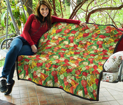 Vegan Pattern Print Quilt