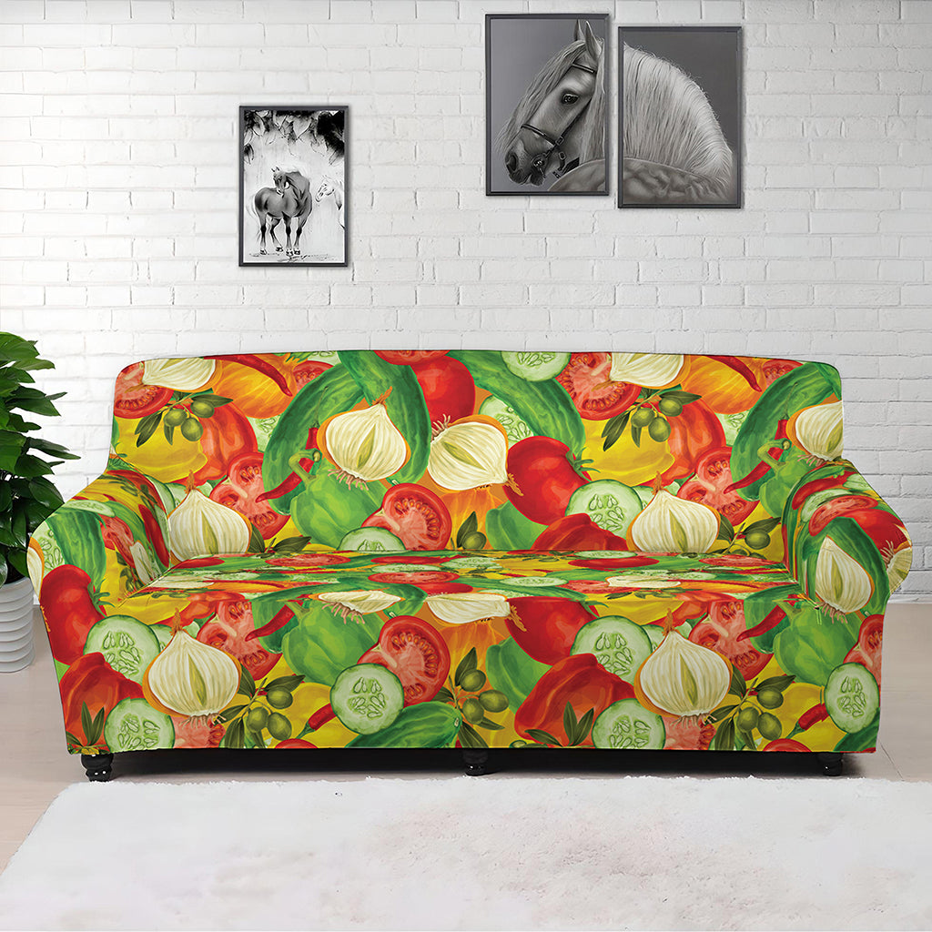 Vegan Pattern Print Sofa Cover