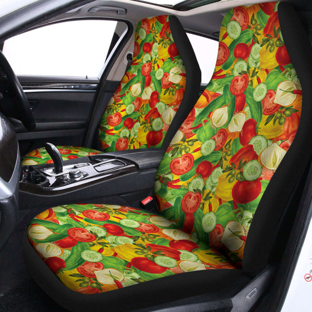 Vegan Pattern Print Universal Fit Car Seat Covers