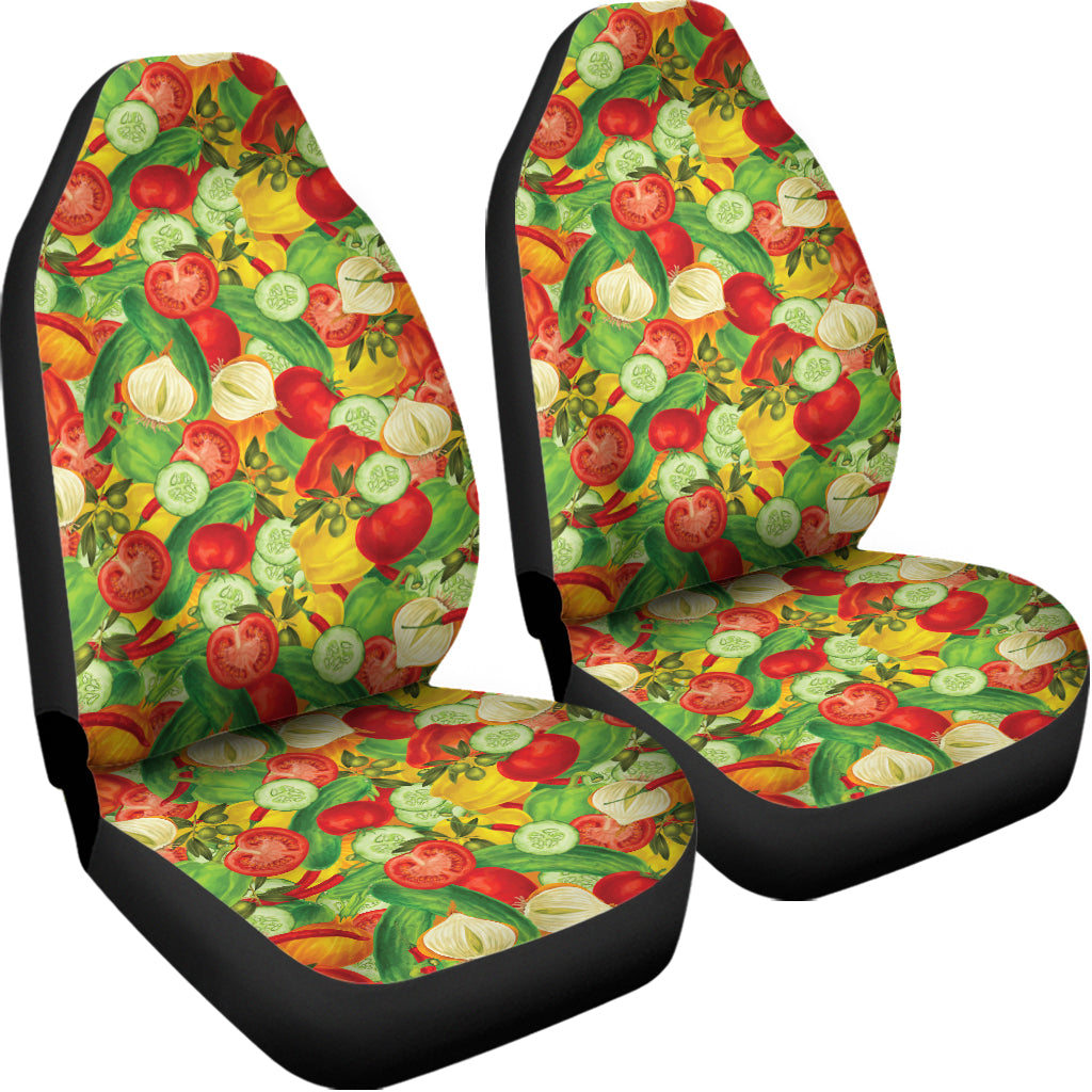 Vegan Pattern Print Universal Fit Car Seat Covers